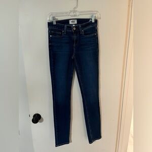 PAIGE Women's Dark Blue Skinny Jeans